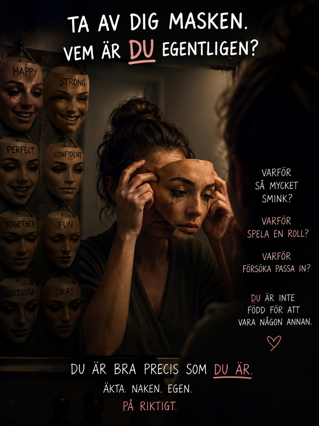 Hur många masker bär du innan du glömmer vem du är?
